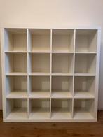 Ikea Kallax open kast wit 16 vakken z.g.a.n., Ophalen, 100 tot 150 cm, 100 tot 150 cm, Zo goed als nieuw