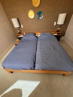 Auping bed 180*200 met elektrisch verstelbare bodems, Ophalen, Bruin, Tweepersoons, 180 cm