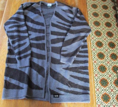 John Cabot zwart met grijs vest. Merk: John Cabot. Maat: L., Kleding | Dames, Truien en Vesten, Zo goed als nieuw, Maat 42/44 (L)