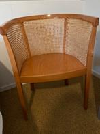 Houten stoel met rieten rugleuning, Huis en Inrichting, Stoelen, Ophalen, Gebruikt, Bruin, Eén