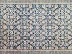 Handmade Persian wool Tabriz carpet runner faded 148x300cm, Persian Perzisch vintage oosters hype, Crème, Gebruikt, 100 tot 150 cm