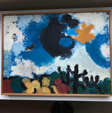 Jef Diederen, 1958, olieverf schilderij beschikbaar voor biedingen