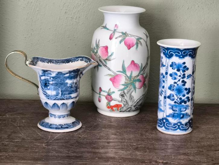 Lot Chinees porselein 3 delen, Antiek en Kunst, Antiek | Porselein, Ophalen of Verzenden