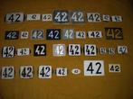 oud emaille huisnummer 42 ook 43 44 45 46 47 48 49 50 51 52, Antiek en Kunst, Antiek | Emaille, Ophalen of Verzenden