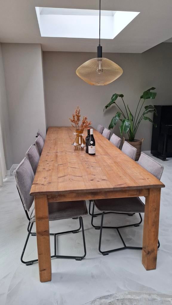 Grote eettafel / franse wijntafel 350x100cm, Huis en Inrichting, Tafels | Statafels, Zo goed als nieuw, Ophalen