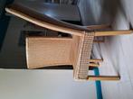 Loom eetkamerstoelen, set van 6 stuks, Ophalen, Origineel Loom, blank, Bruin, Zo goed als nieuw