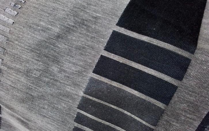 Gordijn meubelstof, Huis en Inrichting, Stoffering | Gordijnen en Lamellen, Nieuw, 200 cm of meer, Grijs, Zwart, Ophalen of Verzenden