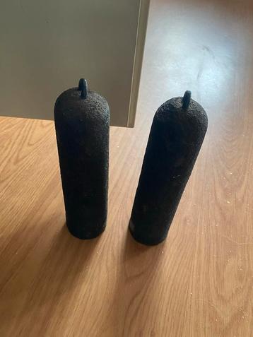 Antieke Wandklok met Gewichten - Metaal & Messing beschikbaar voor biedingen