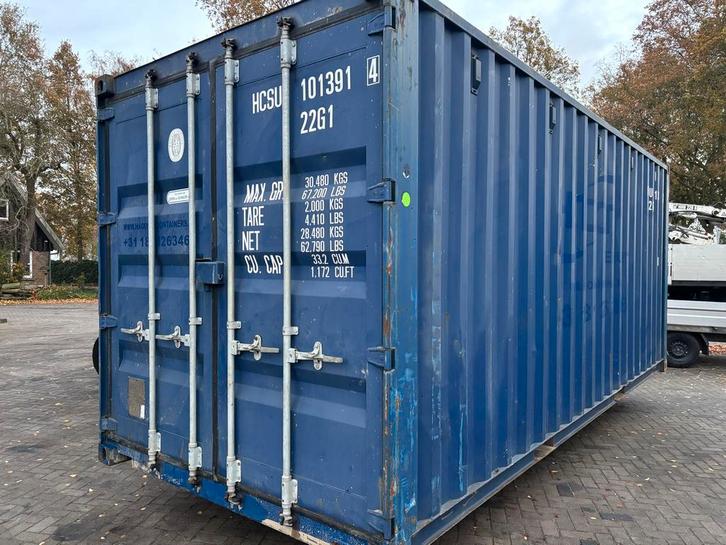 Blauwe Zeecontainer - Opslag of Transport te huur te koop, Doe-het-zelf en Verbouw, Containers, Ophalen