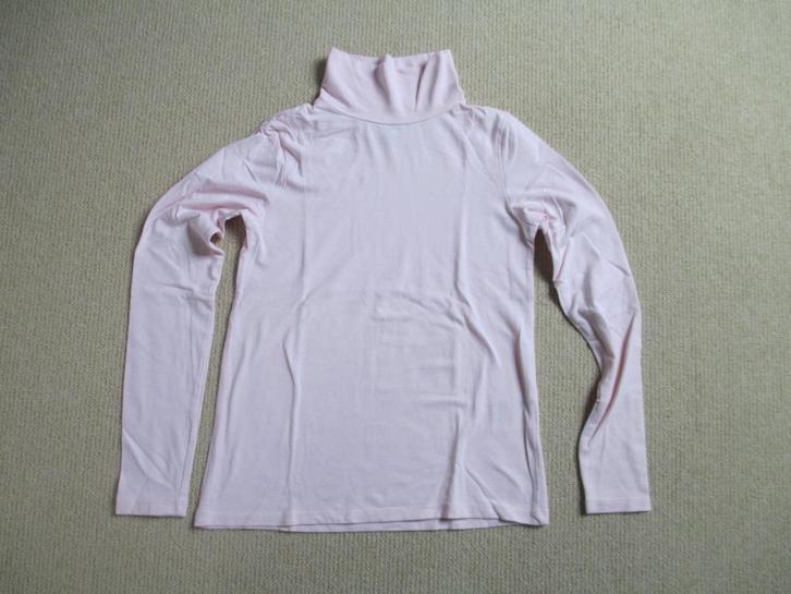 Roze colshirt / longsleeve met col maat 134-140, Kinderen en Baby's, Kinderkleding | Maat 134, Zo goed als nieuw, Meisje, Shirt of Longsleeve