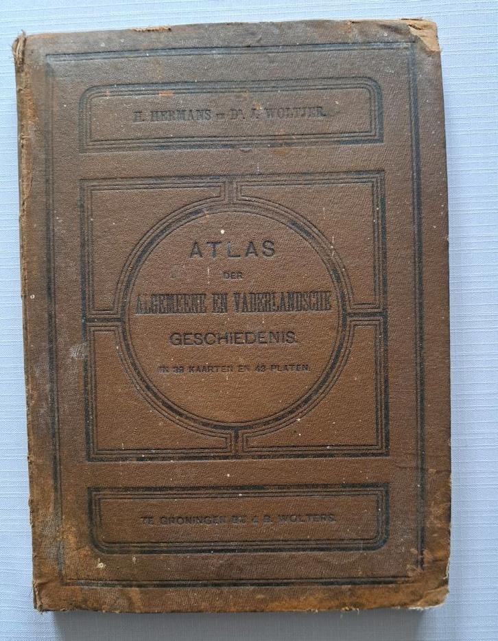 1897 Atlas der Algemeene en Vaderlandsche geschiedenis, Antiek en Kunst, Antiek | Boeken en Bijbels, Verzenden