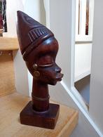 Houten buste beeld van vrouw, Antiek en Kunst, Ophalen