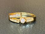 18K gouden ring met natuurlijke diamant 0.87ct, certificaat!, 19 tot 20, Ophalen of Verzenden, Met edelsteen, Dame