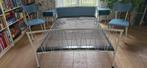 Vintage bed, Huis en Inrichting, Slaapkamer | Bedden, Ophalen, Gebruikt, Blauw, Sixties