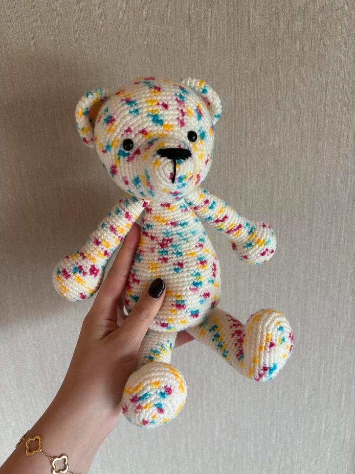 Gehaakte Knuffel Beer - Handgemaakt, Kinderen en Baby's, Speelgoed | Knuffels en Pluche, Nieuw, Beer, Ophalen of Verzenden