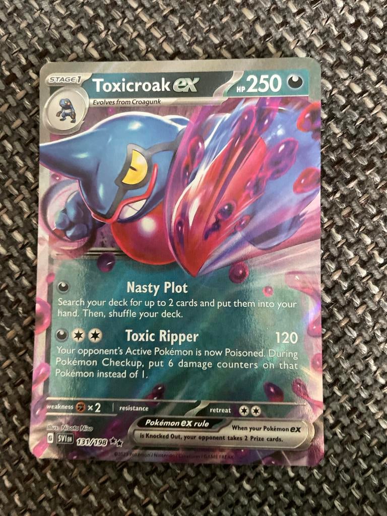 Toxicroak ex Pokemonkaart - Zeldzaam!, Ophalen of Verzenden, Zo goed als nieuw, Losse kaart, Foil