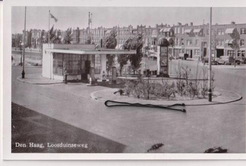 Den Haag, Loosduinseweg  met Shell benzinestation, Verzamelen, Ansichtkaarten | Nederland, Ongelopen, Zuid-Holland, 1940 tot 1960