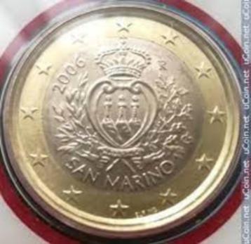 1 euro San Marino 2006 UNC beschikbaar voor biedingen