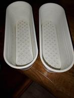 2 blikken kruidenbakjes, Tuin en Terras, Bloembakken en Plantenbakken, Ophalen, Gebruikt, Rond, Minder dan 30 cm