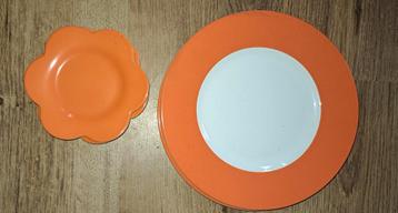Villeroy & Boch Bord(en) Oranje 2 x Ontbijt - 2 x Bloem beschikbaar voor biedingen