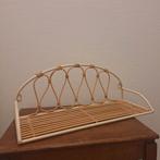 Metaal / bamboe / rotan wandrek 46x17x18 cm., Huis en Inrichting, Woonaccessoires | Overige, Ophalen of Verzenden, Zo goed als nieuw