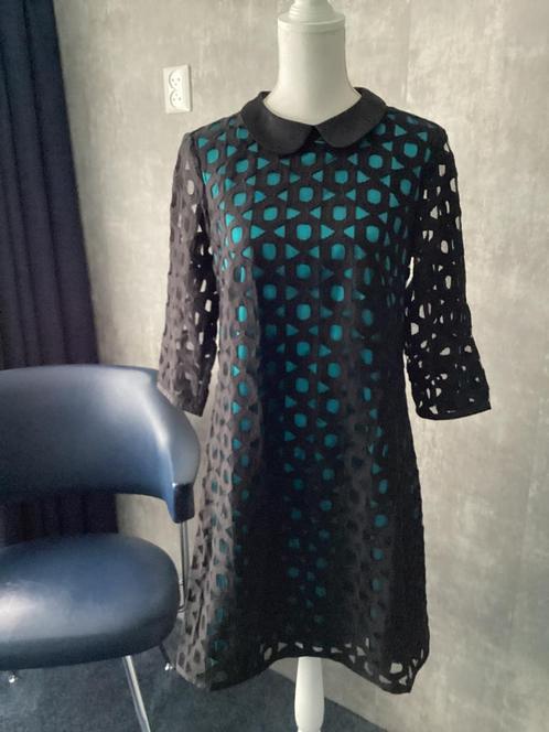 Steps feestelijk zwart jurkje met turquoise voering maat 40, Kleding | Dames, Jurken, Gedragen, Maat 38/40 (M), Zwart, Ophalen of Verzenden