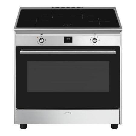SMEG inductie fornuis CG90CIXT -, Witgoed en Apparatuur, Fornuizen, Nieuw, Vrijstaand, Inductie, 4 kookzones, 90 tot 95 cm, 60 cm of meer