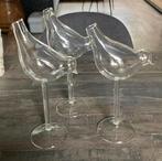3 glaasjes in de vorm van vogeltje, Verzamelen, Glas en Borrelglaasjes, Ophalen of Verzenden, Zo goed als nieuw, Borrel- of Shotglas