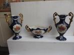 antieke 3 delig kastset of 2 vazen en een plantenpot., Ophalen of Verzenden