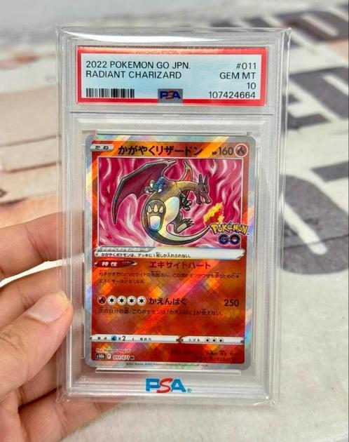 2022 Pokemon Go JPN radiant CHARIZARD 011 japanese PSA-10, Hobby en Vrije tijd, Verzamelkaartspellen | Pokémon, Nieuw, Losse kaart