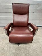 Bruin leren relax fauteuil Prominent, Ophalen, Zo goed als nieuw, Minder dan 75 cm, 50 tot 75 cm