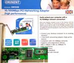 EMINENT EM1028 Rev.2 Realtek RTL8139(D) PCI LAN Netwerkkaart, Ophalen of Verzenden, Zo goed als nieuw, Intern, Eminent