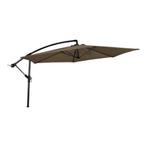 Zweef parasol rond 3 meter gemini taupe, Nieuw, Zweefparasol, Ophalen of Verzenden, 2 tot 3 meter