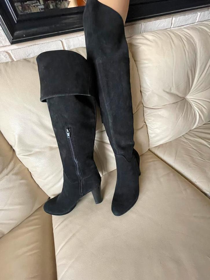 Mansfield overknee laarzen maat 40, Kleding | Dames, Schoenen, Zo goed als nieuw, Hoge laarzen, Zwart, Ophalen of Verzenden