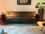 Design velour, velvet mosgroene Chesterfield bank (3-4 pers), Huis en Inrichting, Banken | Sofa's en Chaises Longues, Ophalen