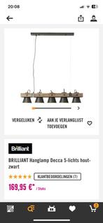 Brilliant Decca Hanglamp - Stoere Eetkamerlamp, Ophalen, Zo goed als nieuw, Hout, 50 tot 75 cm