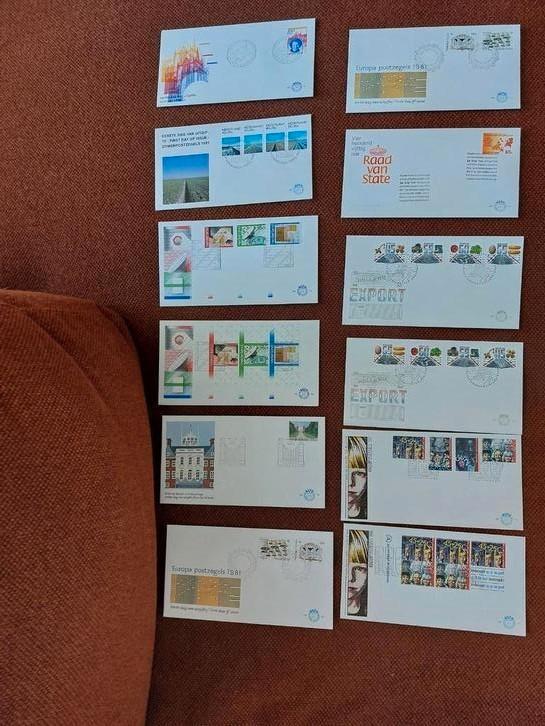 Eerste dag enveloppen uit 1981 nr. 190 t/m 197., Postzegels en Munten, Postzegels | Eerstedagenveloppen, Nederland, Ophalen of Verzenden