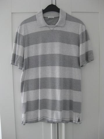 Brunello Cucinelli T -shirt grijs gestreept