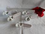 Set van 5 vintage porseleinen messenleggers / naambordjes, Ophalen of Verzenden