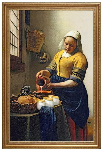 borduren borduurpatroon MELKMEISJE  VERMEER schilderij beschikbaar voor biedingen