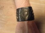 Heren armband zwart, Ophalen of Verzenden, Nieuw, Zwart, Leer
