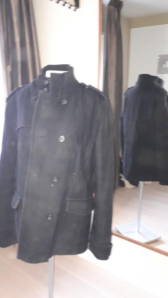 Blauwe herencoat, kapiteinsjas, Ophalen, Gedragen, Maat 52/54 (L), Blauw