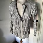 Kort jasje zilver Just B (Ruime) M, Kleding | Dames, Ophalen of Verzenden, Zo goed als nieuw, Grijs, Jasje