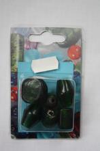 3 zakje glaskralen handgemaakt donkergroen 1,5x2,5cm, Verzenden, Nieuw, Kraal