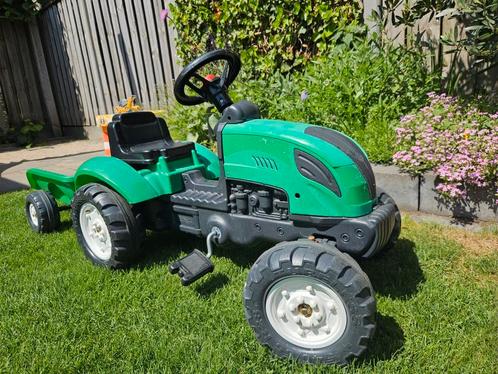 Valtra traptrekker met aanhanger, Kinderen en Baby's, Speelgoed | Buiten | Skelters, Zo goed als nieuw, Overige merken, Ophalen