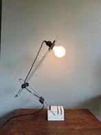 Vintage Italiaanse lamp travertin Fratelli Manelli seventie, Minder dan 50 cm, Ophalen of Verzenden, Metaal, Zo goed als nieuw