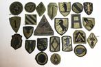US army 24 x patch subdued lot emblemen, Ophalen of Verzenden, Landmacht, Amerika, Embleem of Badge