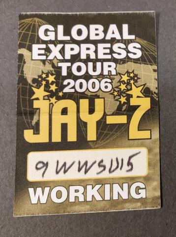 Jay -Z BACKSTAGE PASS Amsterdam 15 september 2006