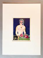 Houtgravure Kees van Dongen inclusief zuurvrij passepartout, Antiek en Kunst, Kunst | Etsen en Gravures, Ophalen of Verzenden