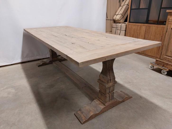 Grenen Kloostertafel 240x100cm, Huis en Inrichting, Tafels | Eettafels, Nieuw, 50 tot 100 cm, 200 cm of meer, Vijf personen of meer